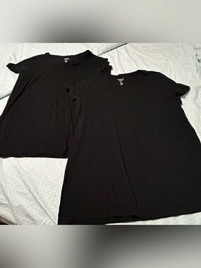 GAP Black Short Sleeve Crew Neck T-Shirts - Pack of 2